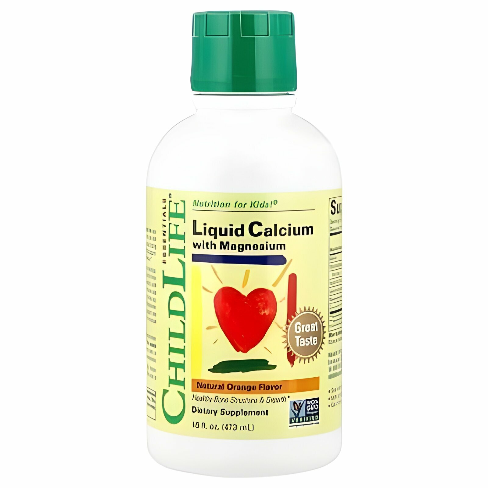 Сироп Child Life Жидкий Кальций, для поддержки здоровья костей и зубов с витамином D, апельсиновый вкус, 473мл