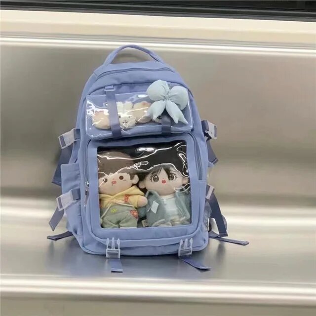 Модная сумка Ita Bag большой вместимости, прозрачный женский рюкзак с несколькими карманами, нейлоновый, для студентов, школьные сумки Harajuku Mochila