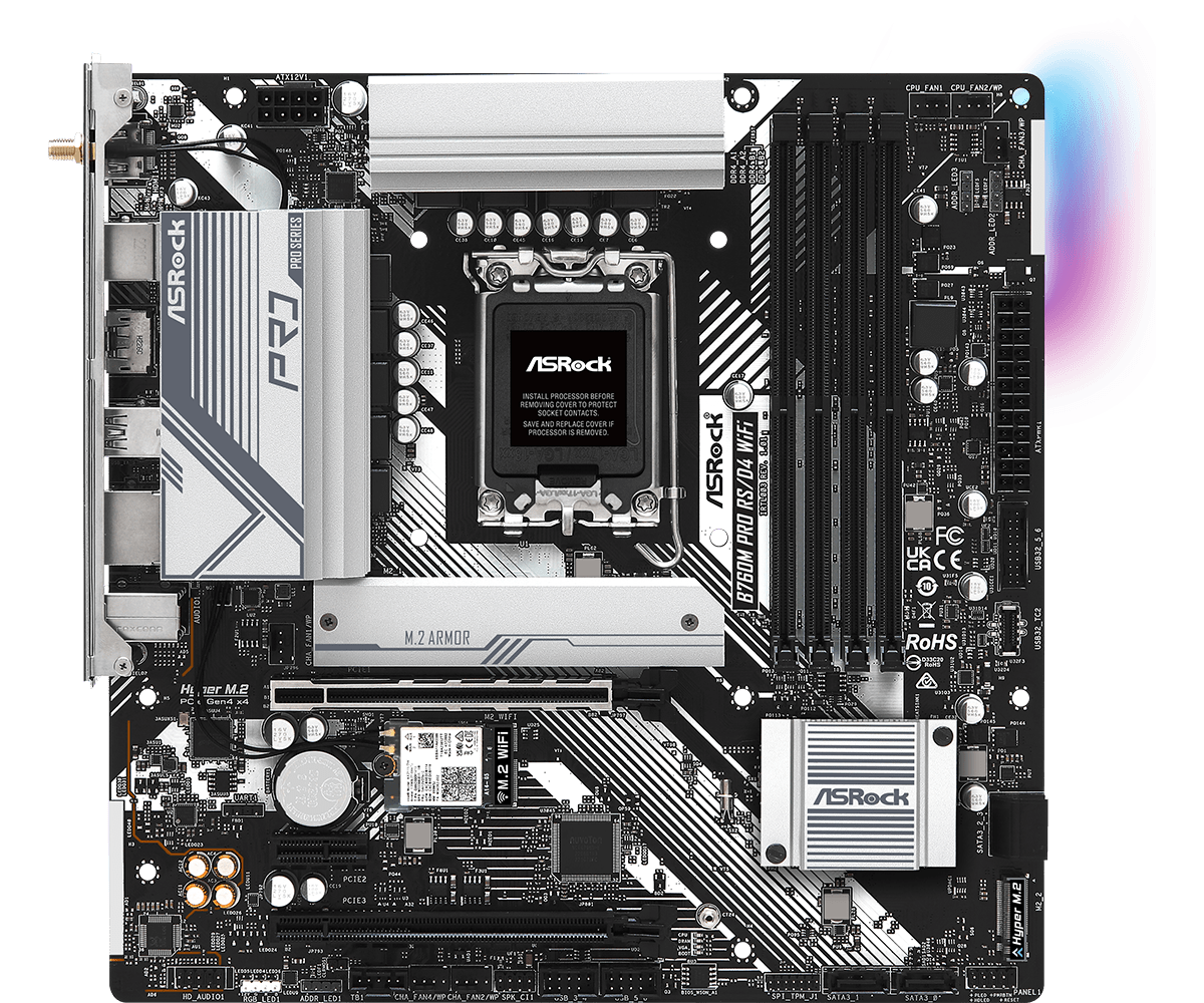 Материнская плата Asrock B760m PRO RS/D4 Wifi (lga1700, Atx) .