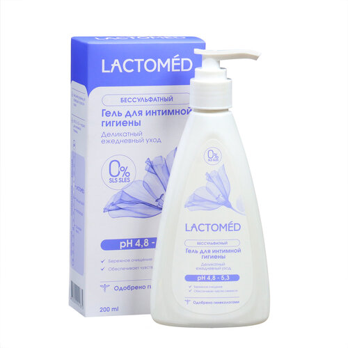 Lactomed Гель для интимной гигиены Деликатный ежедневный уход, бутылка, 200 мл