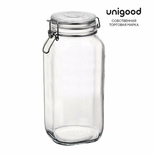 Банка для хранения 2100 мл Unigood с фиксатором 85011 460₽