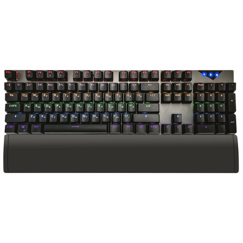 Клавиатура Оклик 935G RAGNAR механическая черный USB Multimedia for gamer LED подставка для запясти 284400₽