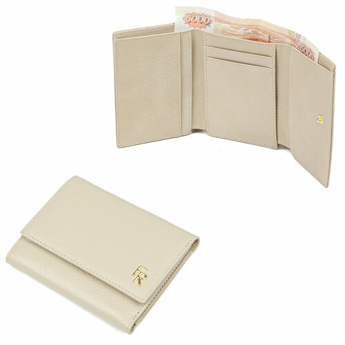 фото Кошелек fabretti q015d-192, фактура зернистая, бежевый