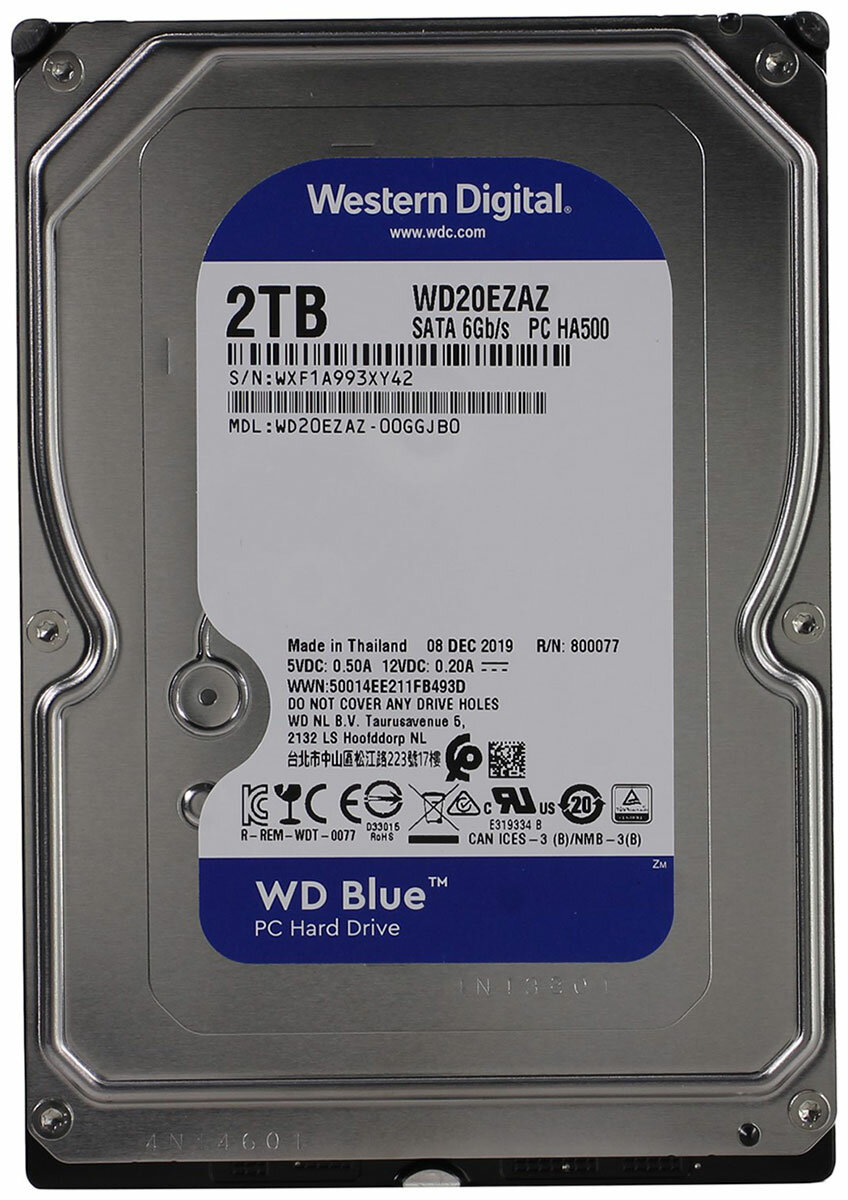 Жесткий диск WD Blue , 2Тб, HDD, SATA III, 3.5" - фото №17