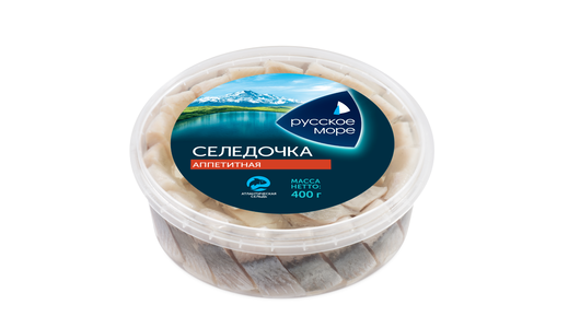 Сельдь филе-кусочки "Русское море" в масле "аппетитная"
