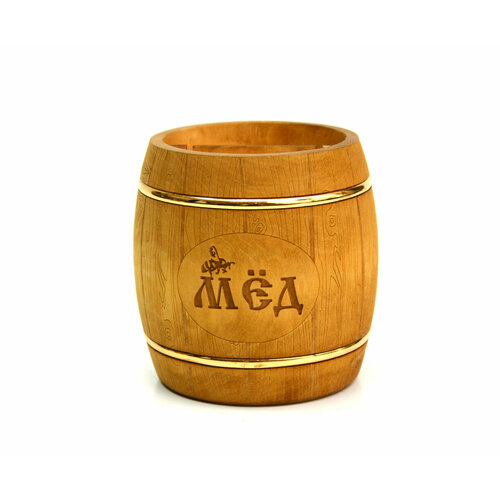 Бочонок деревянный из липы для меда темный 10 кг 1420₽