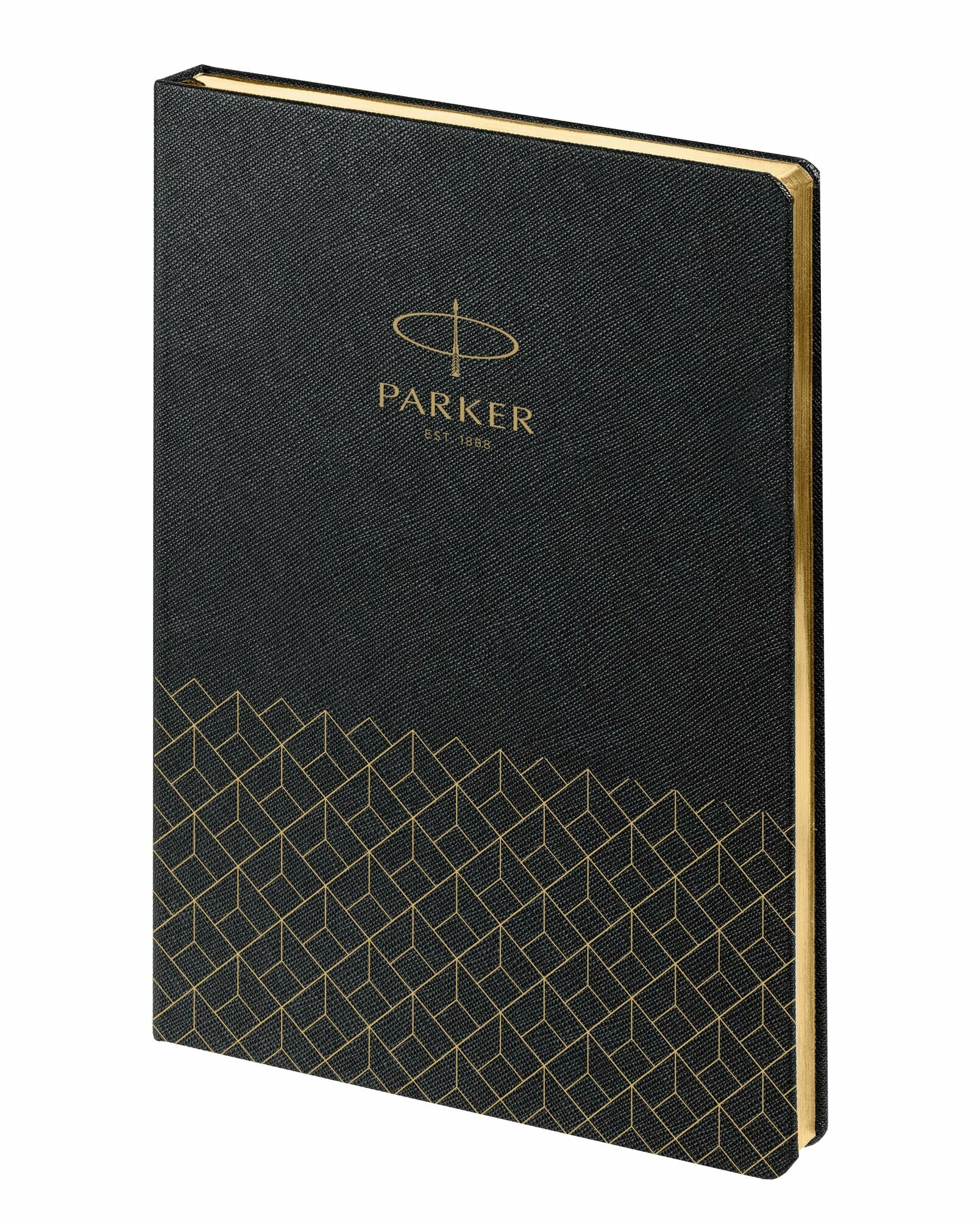 Ежедневник недатированный, черный c нанесением Logo Parker P_1113305
