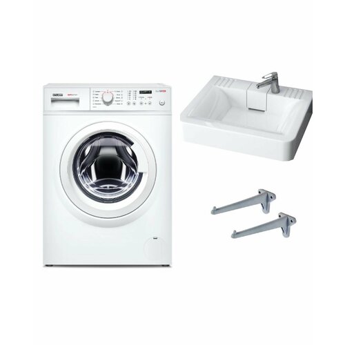 Стиральная машина Атлант 40М109-00 и раковина над стиральной машиной Марсель 50 3535000₽