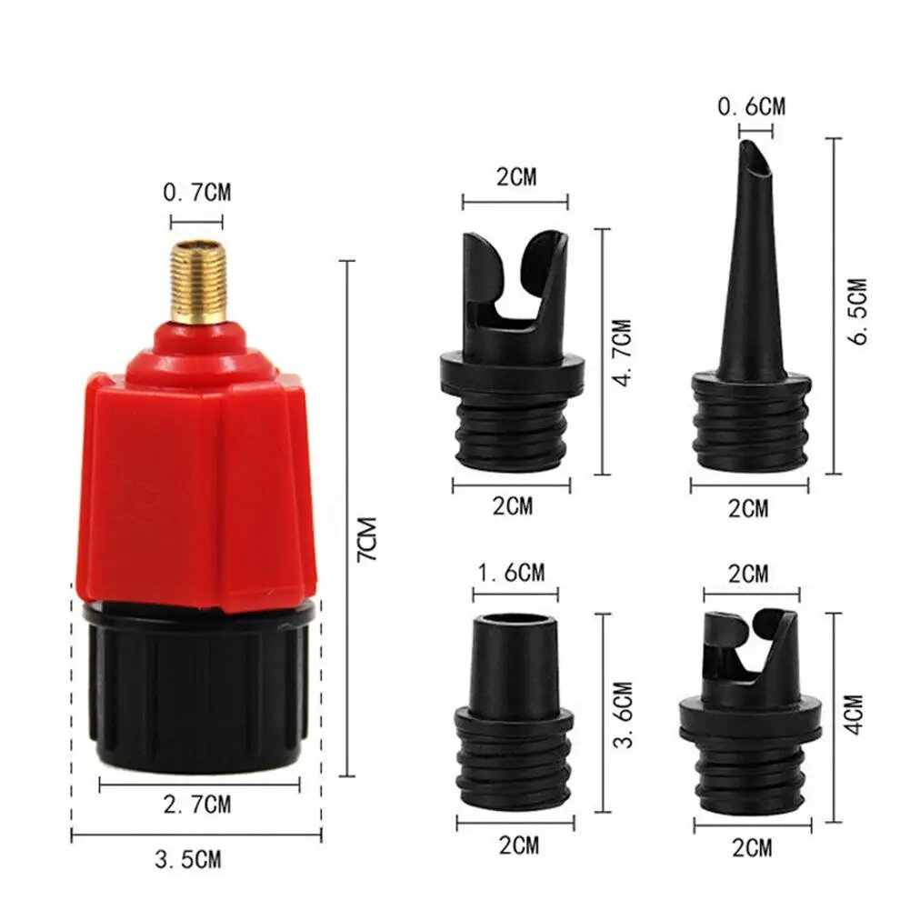 Переходник с насадками для насоса, для накачивания надувных лодок, мячей и других надувных изделий