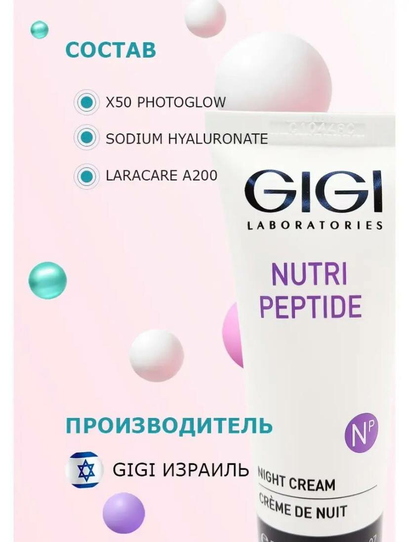 GIGI, Nutri Peptide Night Cream \ Пептидный ночной крем, 50мл — фото 1
