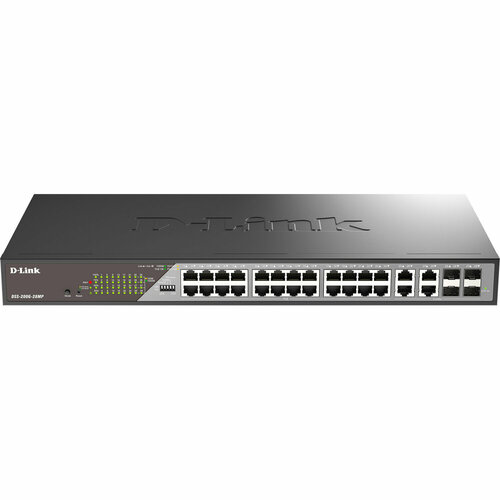 Сетевой коммутатор D-Link DSS-200G-28MP/A1A коммутатор d link dis 200g 12ps a1a 10g 2sfp 8poe 240w управляемый