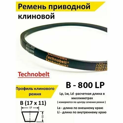Ремень В(Б) - 800 для мотоблоков: Фермер, Фаворит, TERO-10, WIEMA WM1050