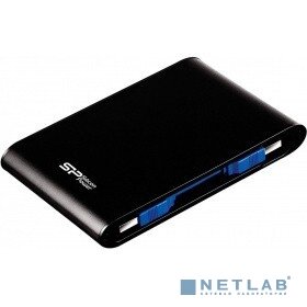 Silicon Power носитель информации Portable Hard Disk Silicon Power Armor A80 2Tb USB 3.1  Water/dust proof Anti-shock USB 3.1  Black (SP020TBPHDA80S3K) Серебристый