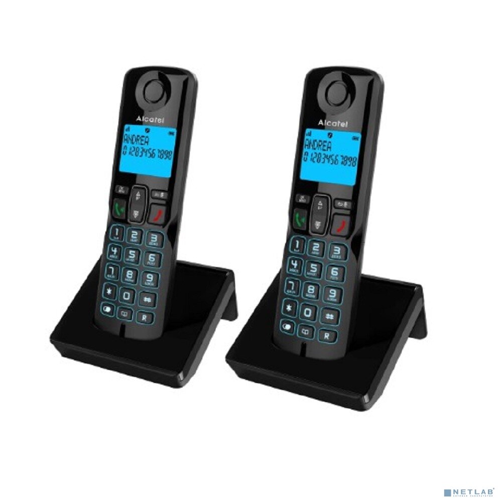 Радиотелефон Alcatel S250 Duo ru black, черный [atl1426120]