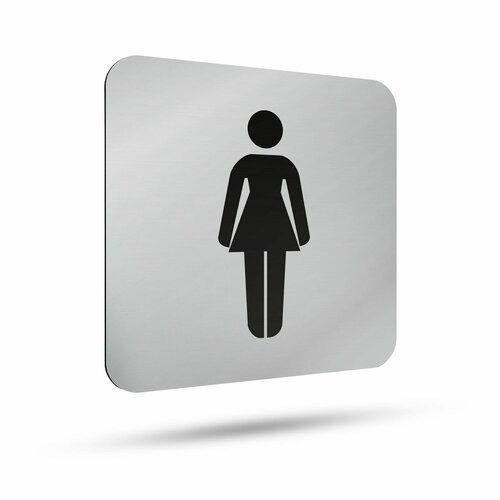 Табличка на дверь самоклеющаяся туалет женский