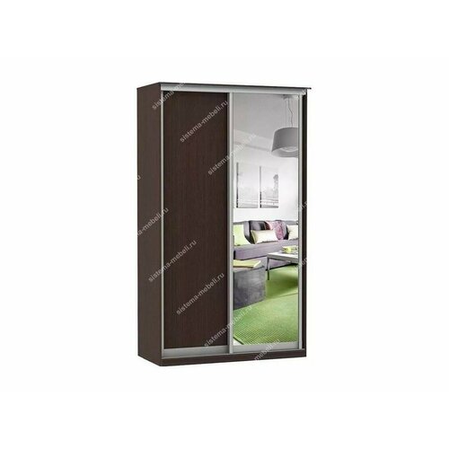 Шкаф купе Модерн 1190х450 2-х дверный зеркало венге 44688₽