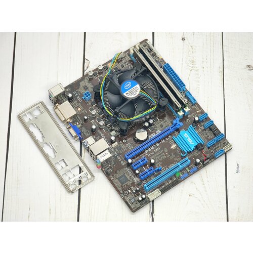 Комплект материнская плата 1155 Asus P8B75-M DDR3 4gb i3 2130 528800₽