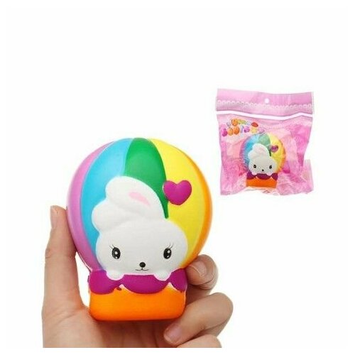 Игрушка-антистресс м-м-мняшка squishy Зайчик в возд. шаре (10см) Т14692 сквиш 1 toy зайчик на воздушном шаре т14692 белый оранжевый фиолетовый