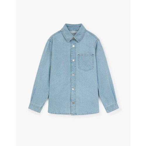 Рубашка Gloria Jeans, размер 2-4г/98-104, голубой