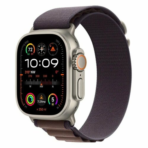 Смарт-часы Apple Watch Ultra 2 (GPS + Cellular), 49mm, Indigo Alpine Loop смарт часы apple watch series 8 a2770 41мм oled ltpo темная ночь mnp53zp a