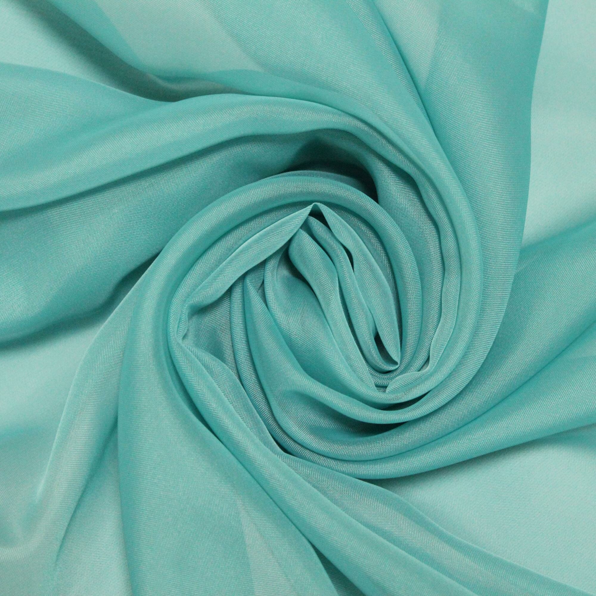 ВсеТканиТут Тюль"Вуаль дуэт" 150x240 бирюзовый 2шт — фото 1