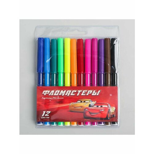 Фломастеры 12 цветов Тачки 281₽