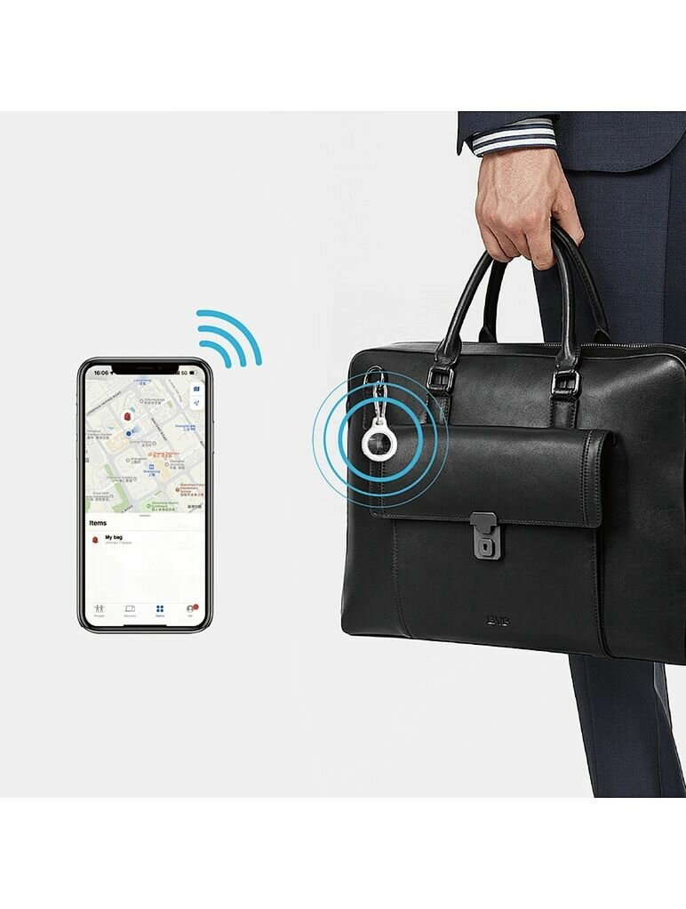 GPS-трекер беспроводной локатор WiWU iTag Anti-lost Smart Tracker WT-01 - Black — фото 1