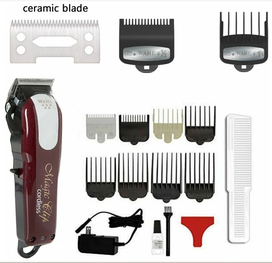 Машинка для стрижки Wahl 8148-2316H Magic Clip Cordless 5Stars EU, бордовый