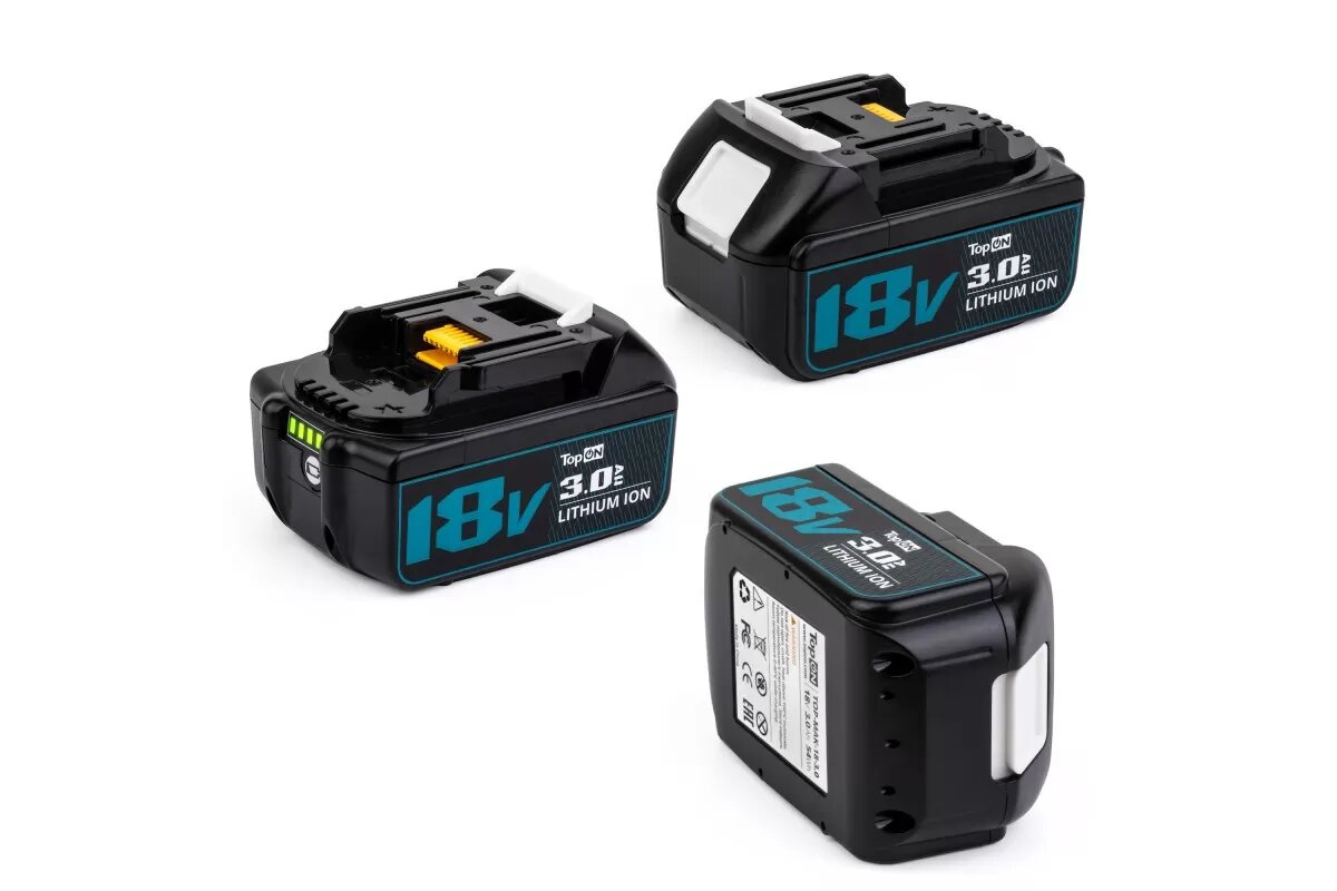 Аккумулятор для Makita Li-ion BCF, BCL, BCS, BDA, BDF, BFR, BFS, BGA Series. 194205-3, BL1830. TopON - фото №2