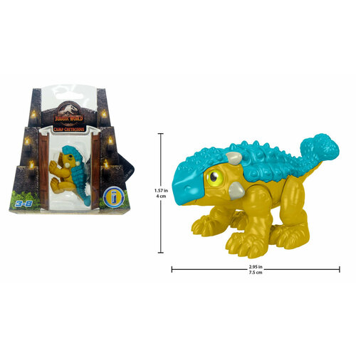 фигурка цепляющийся динозавр анкилозавр бампи jurassic world ankylosaurus bumpy snap squad gvg70 mattel 2020 Фигурка динозавра анкилозавр бампи Маленький дино IMAGINEXT Jurassic World ANKYLOSAURUS BUMPY GVW08