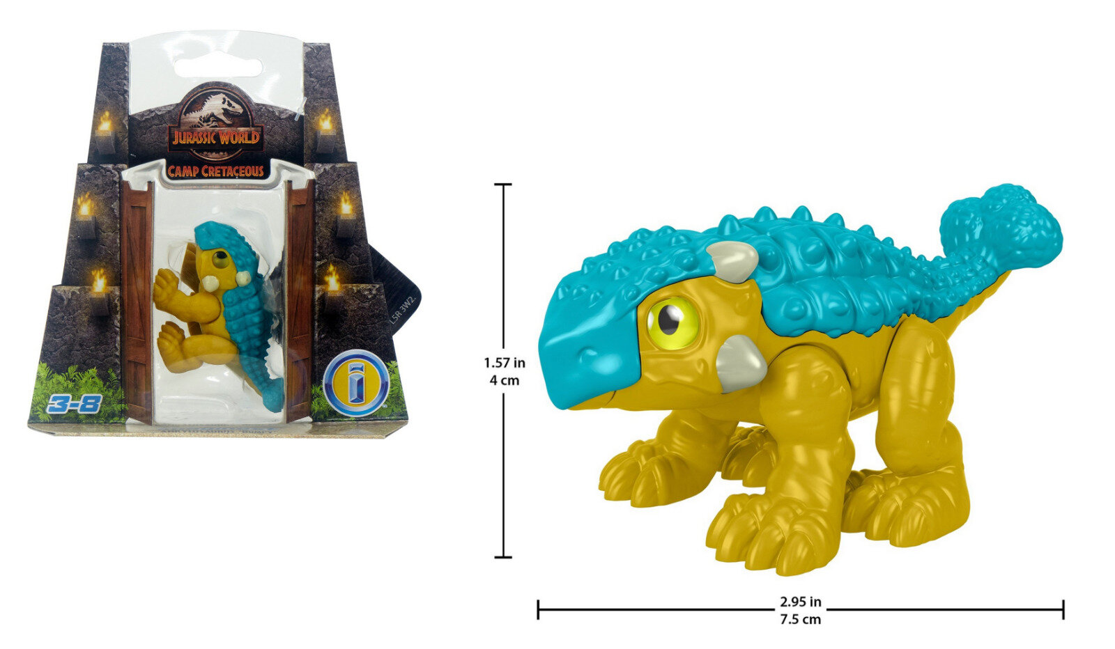 Фигурка динозавра анкилозавр бампи Маленький дино IMAGINEXT Jurassic World ANKYLOSAURUS BUMPY GVW08