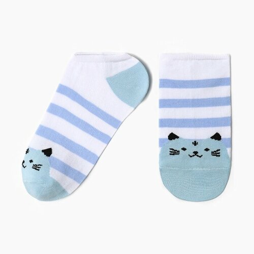 Носки Tekko, размер 37/40, голубой, белый носки socksberry размер 37 38 белый голубой