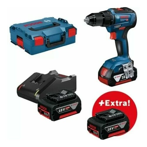 Дрель-шуруповерт Bosch GSR 18V-55 3 x 4Ah L-Boxx 0615990L8B 65999₽