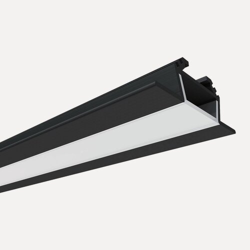 Изображение товара 08-03-ЧБ Профиль алюминиевый для светодиодной ленты, анод, угловой, накладной, черный, 28,5х10,4мм 2 м