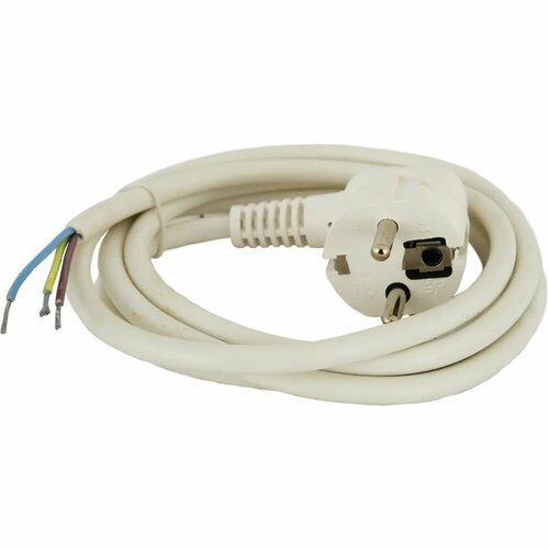 Шнур сетевой с заземлением 10 A 15 м цвет белый 774₽