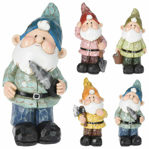 Фигура садовая гном 11х9х21см полистоун в ассортименте 3133₽