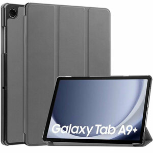 Чехол для планшета Samsung Galaxy Tab A9 Plus 11 дюймов (SM-X210/X216), с магнитом, прочный пластик (серый)