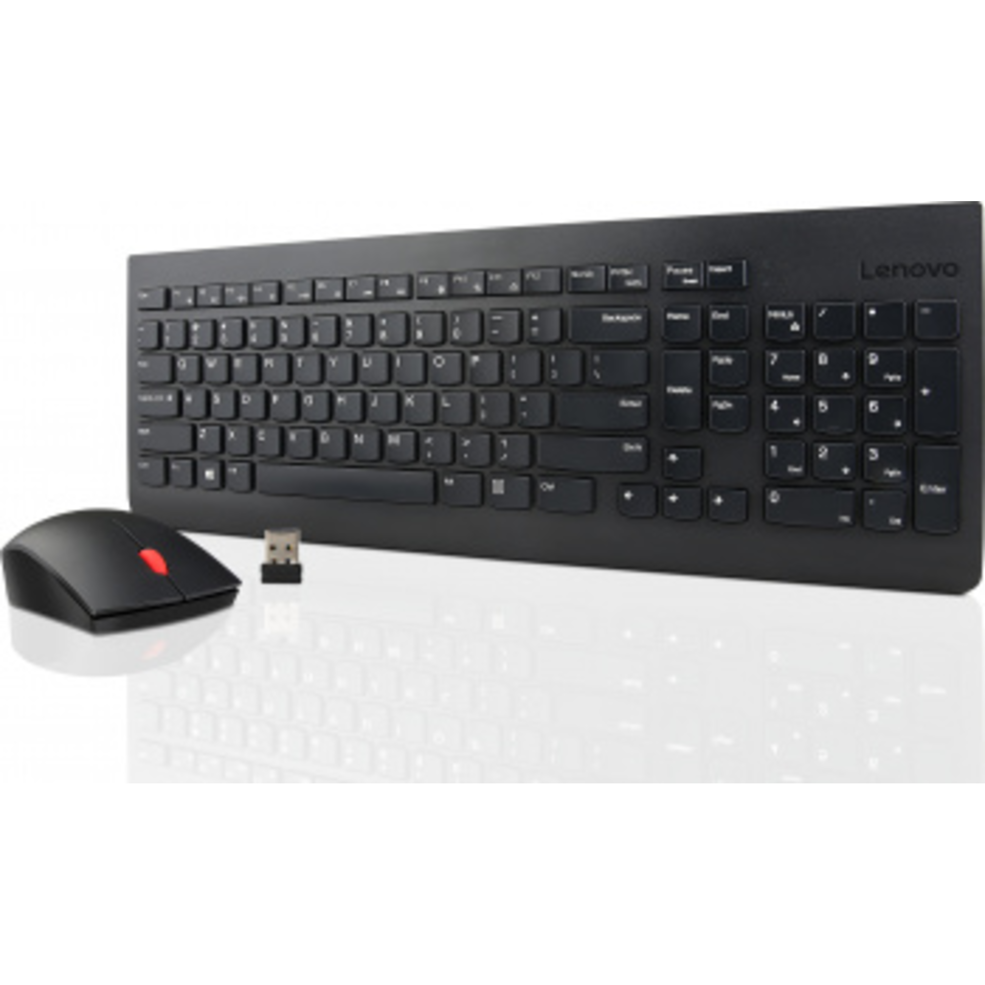 Комплект (клавиатура+мышь) LENOVO Essential, USB, беспроводной, черный [4x30m39487] - фото №14