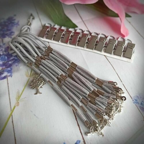 Боковая натяжка канвы универсальная для вышивки бисером и крестом на рамах (Серебро/Серый)