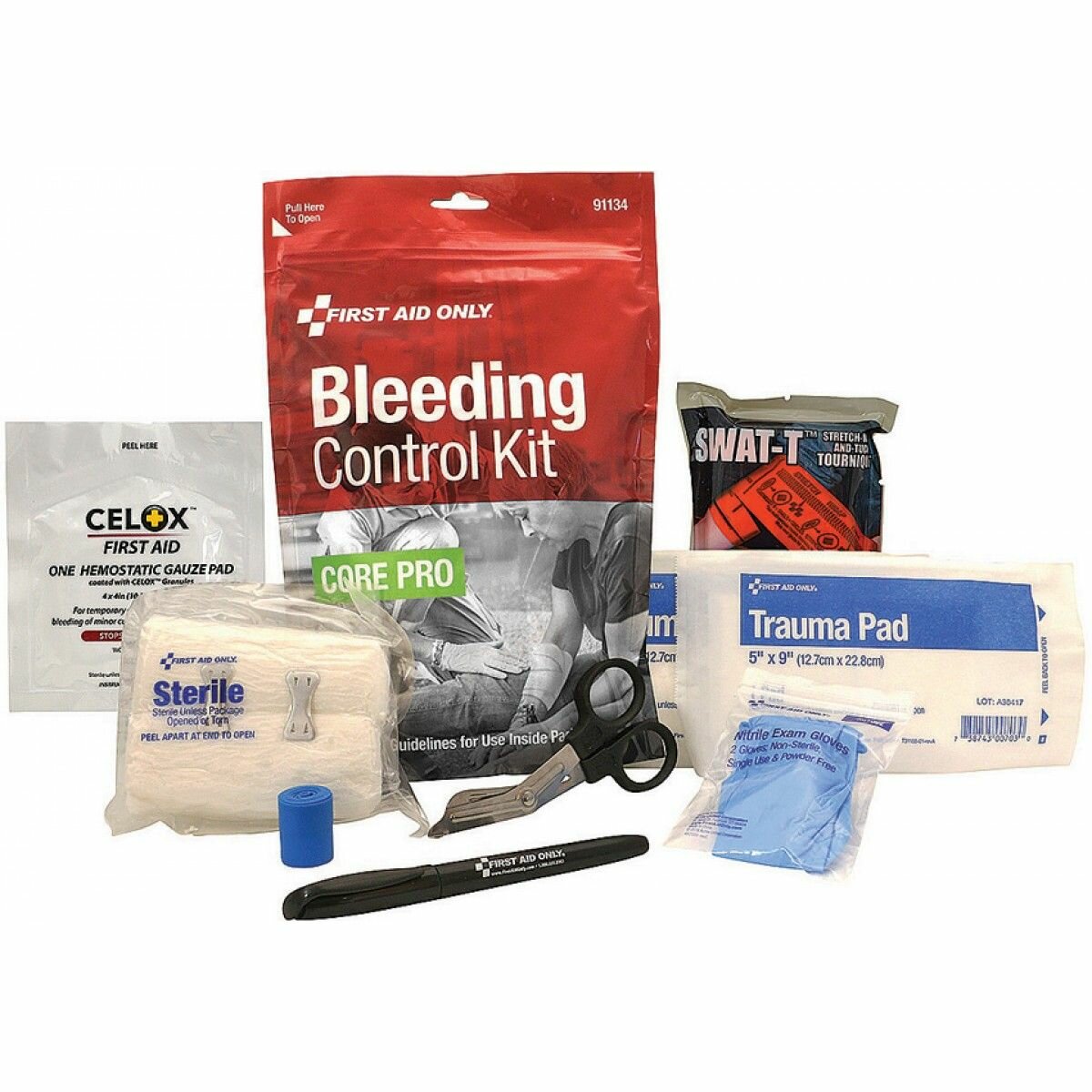 Аптечка-набор первой помощи кровоостанавливающий First Aid Only Critical Essentials Bleeding Control Kit For Limb & Torso Wounds