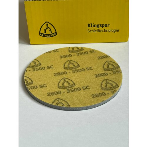 Круг шлифовальный KLINGSPOR самозацепляемый на пенополиуритановой основе FD500 125мм для эксцентриковых шлифовальных машин , 5 шт.
