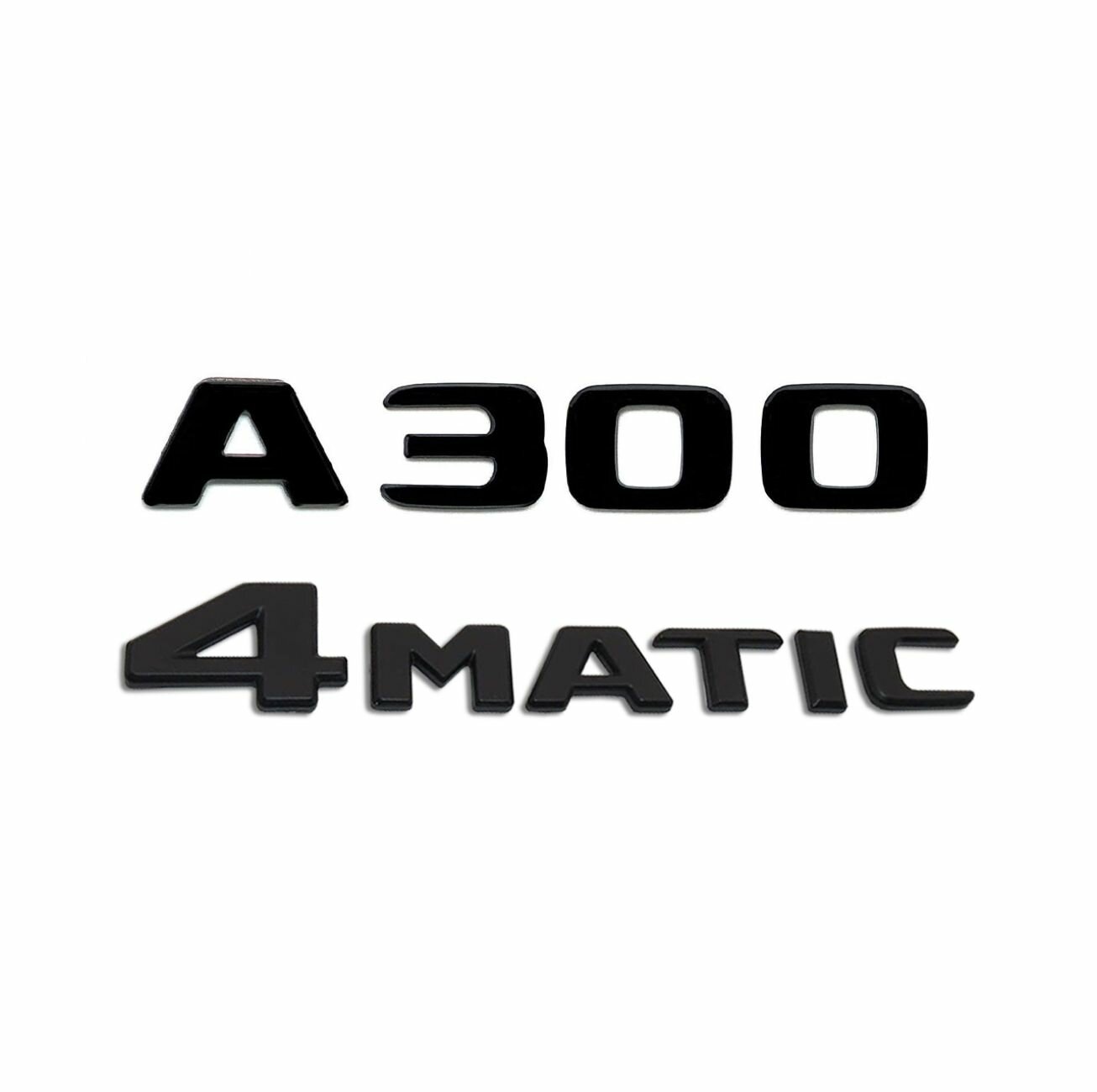 Комплект: шильдик на багажник для Mercedes A300 (новый шрифт 2017+) + 4matic