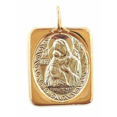 Подвеска ЗлатаМира, красное золото, 585 проба икона божья матерь владимирская арт ирп 156