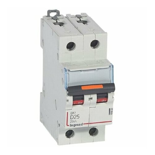 Автоматический выключатель D-символ, 25А - Автоматический выключатель миниатюрный 2-п Д25А 409822 – Legrand Bticino – 3245064098229