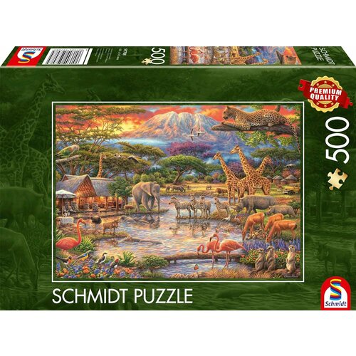 пазл schmidt 500 деталей гаражная распродажа Пазл для взрослых Schmidt 500 деталей: Рай под горой Килиманджаро