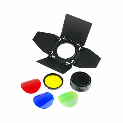 Шторки с набором фильтров Godox BD-08 для AD400Pro godox sn01 рефлектор конусный с сотами и цветными фильтрами