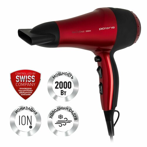 Фен Polaris PHD 2077i Red Black 2000W 352800₽