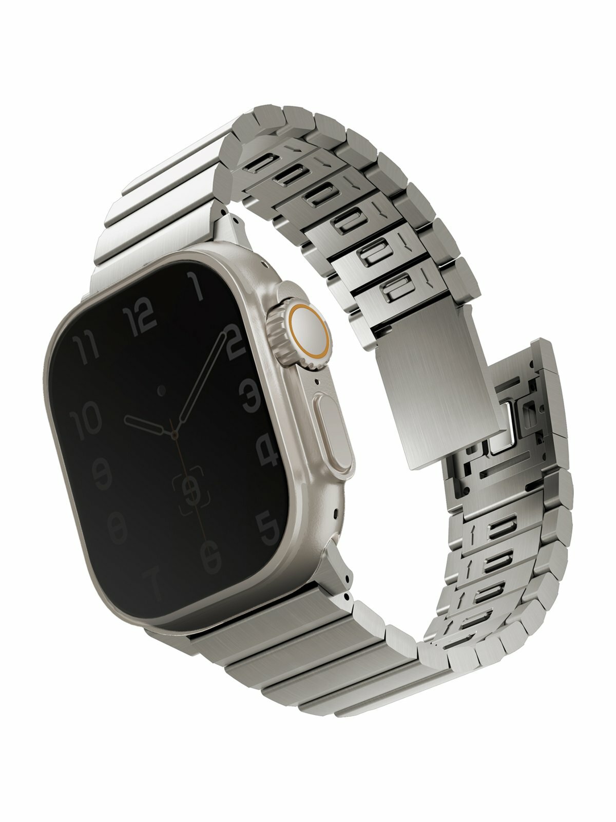 Uniq для Apple Watch 49/45/44/42 mm ремешок Strova MAG Strap Link Steel Silver