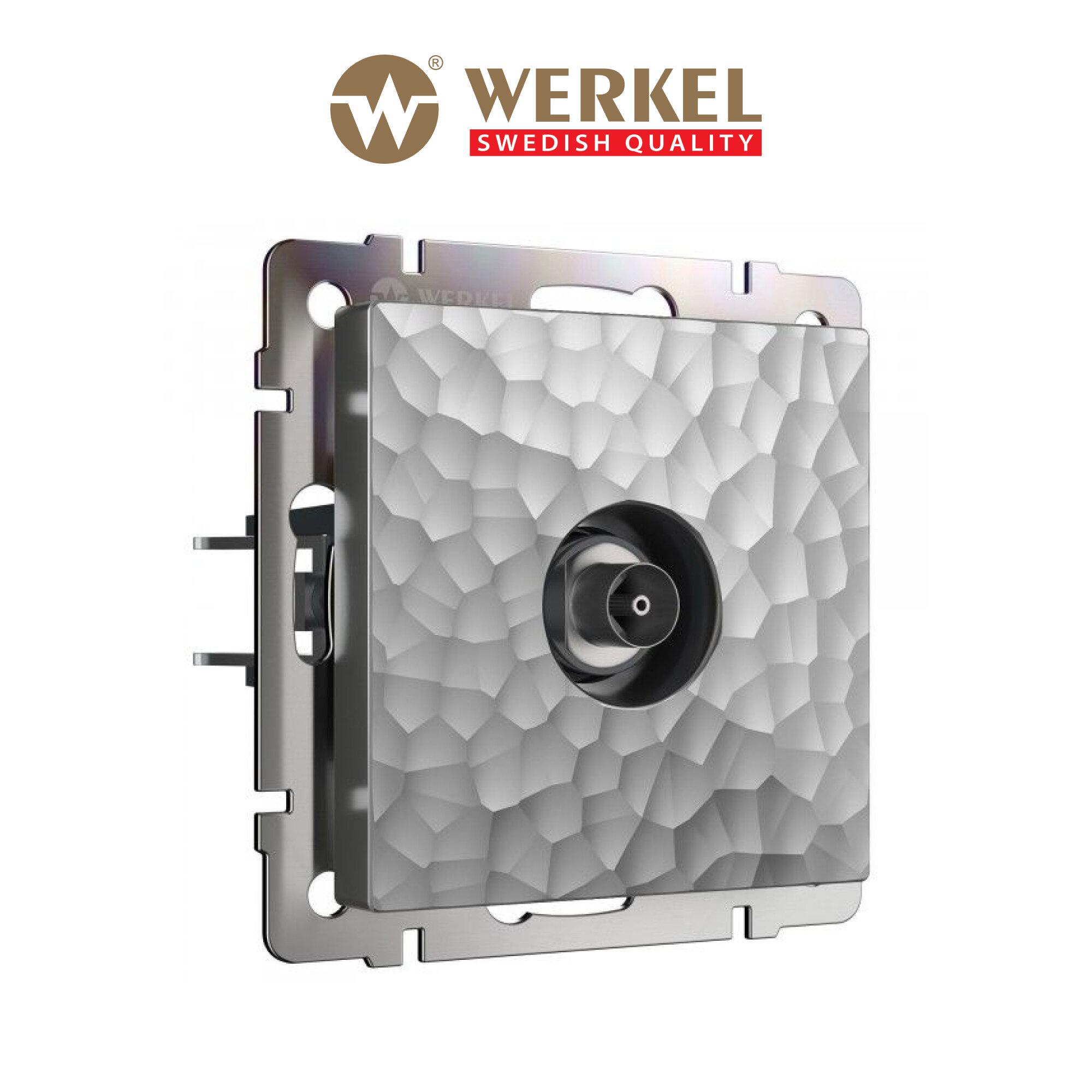 ТВ-розетка оконечная Werkel Hammer W1283006 серебряный IP20