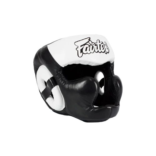 Боксерский шлем Fairtex HG13 Lace-Up Black/White (XL)